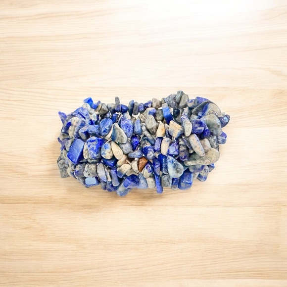 Natural Lapis Lazuli Stone Stretch Bracelet - Picture 7 of 7